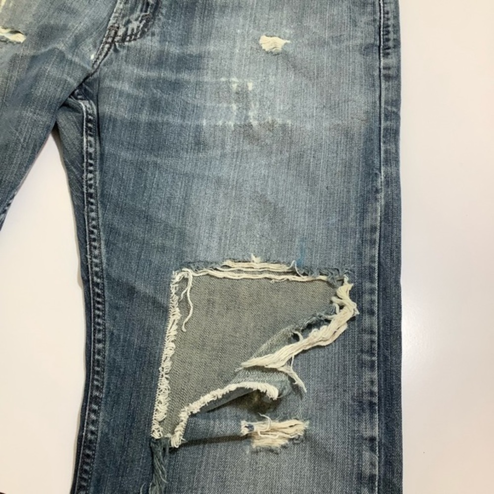 Levi’s 514 ripped straight leg jeans SZ 33/30 - Picture 10 of 14